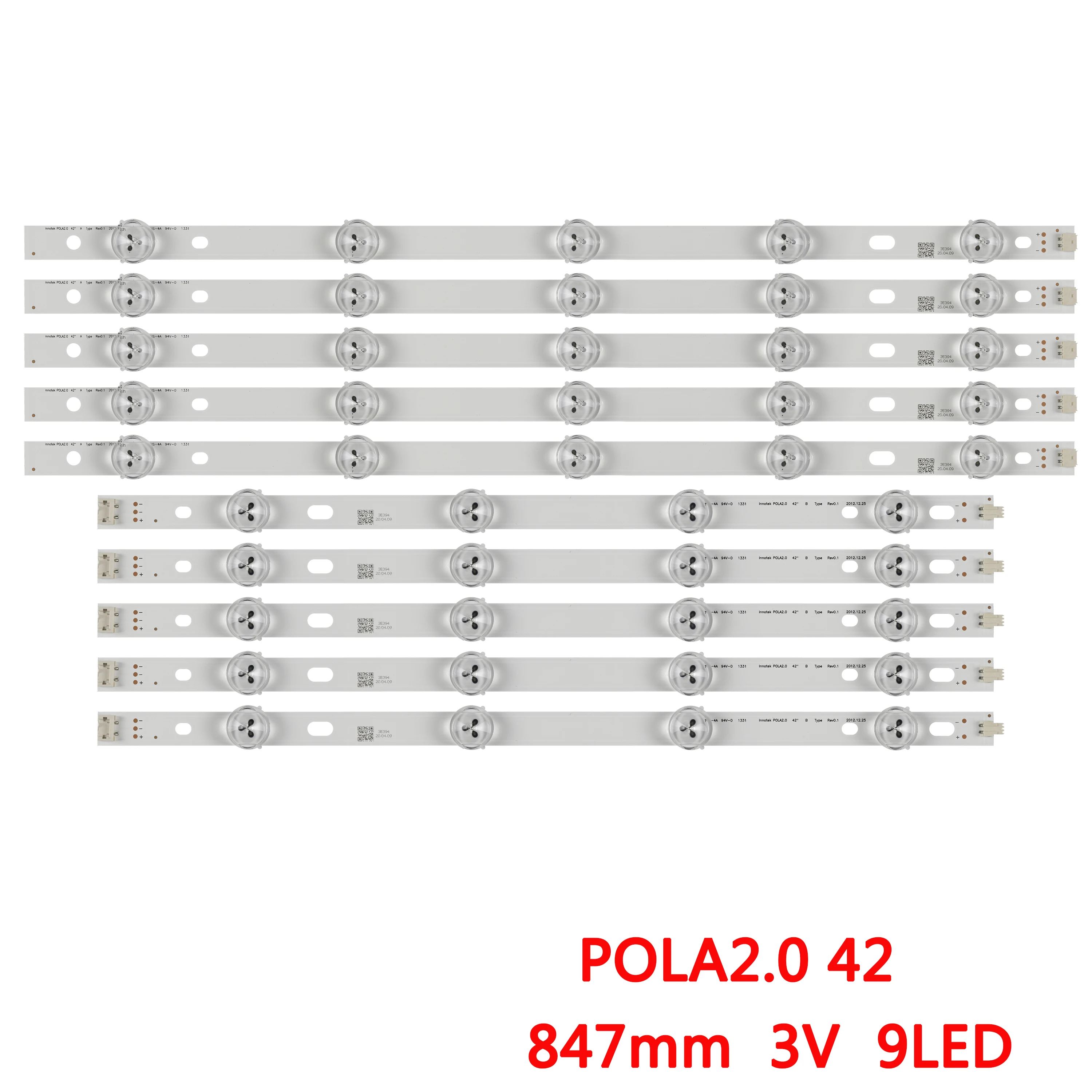 10PCS LED Backlight strip For LG INNOTEK POLA2.0 42