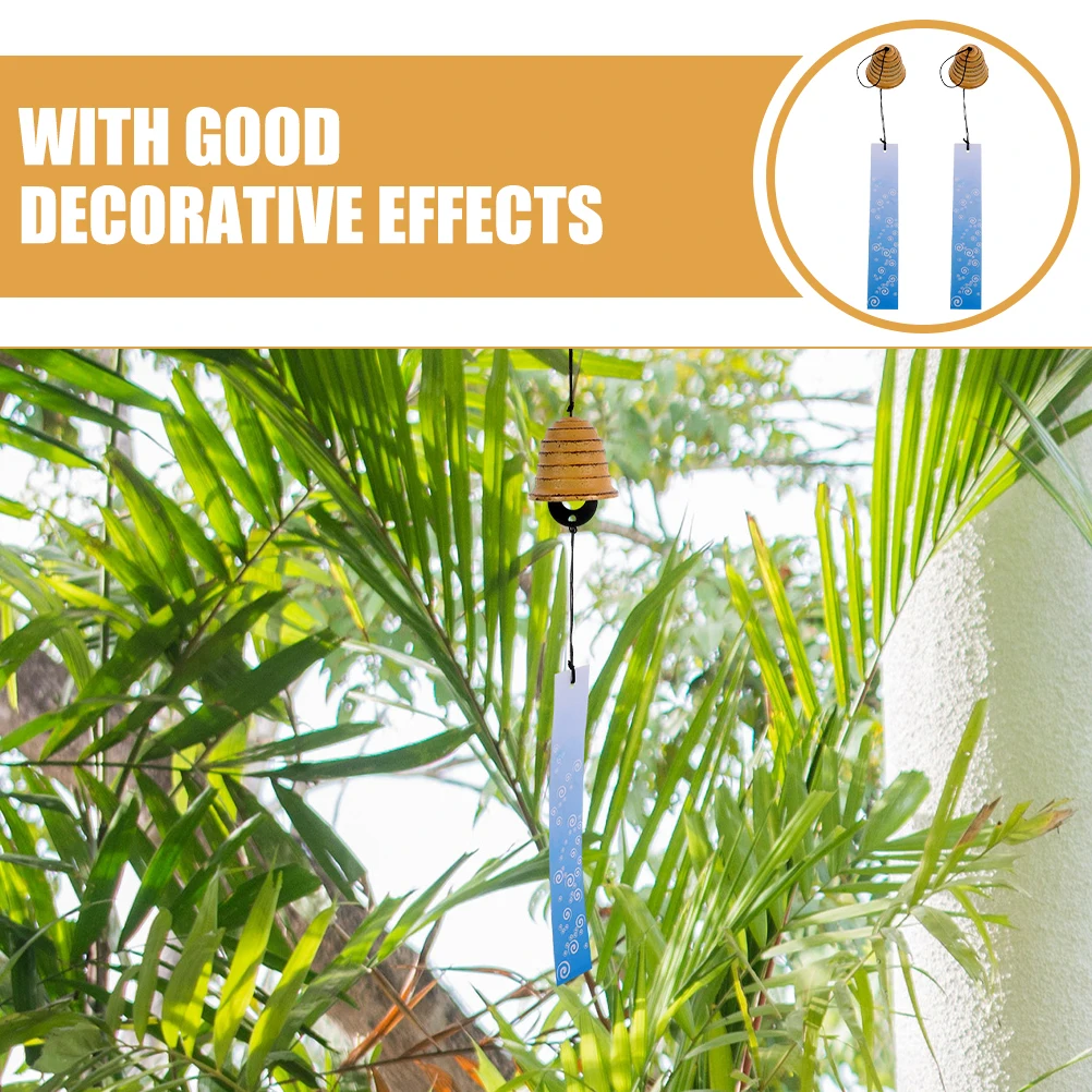 

2Pcs Vintage Wind Bell Hanging Wind Chime Metal Decoration Lightweight for Garden Balcony Bedroom Window Home Crafts