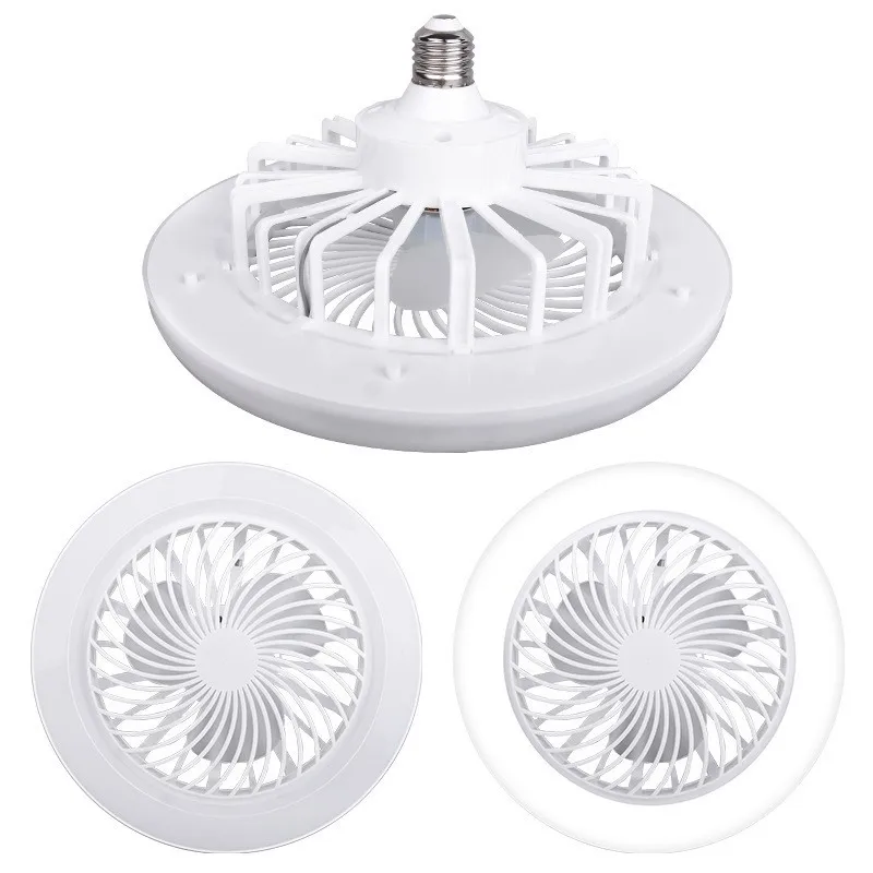 Imagem -06 - Lâmpada Led Bead E27 Parafuso Fan Light 2-em1 Modo de Velocidades Controle Remoto Controle de Parede Ventilador de Teto Luz do Quarto