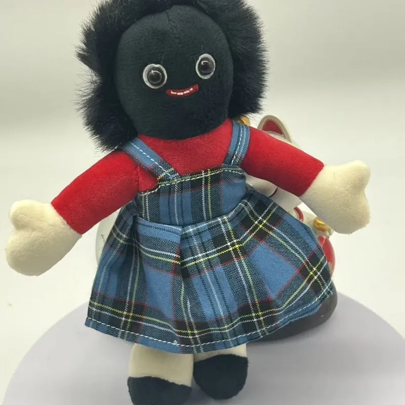 18cm Cute Black Face Doll Plush Keychain Pendant Soft Stuffed Animal Charm Kawaii Bag Accessories Gift for Girls Women Birthday