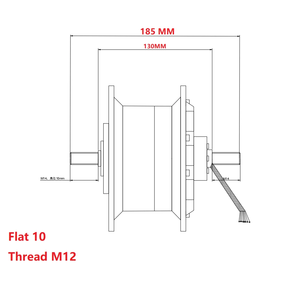 10 Inch Dual Drive Electric Motor 52V60V1600W3000W Powerful Electric Scooter Hub Motor Disc Brake Brushless Vacuum Tire E-Bike