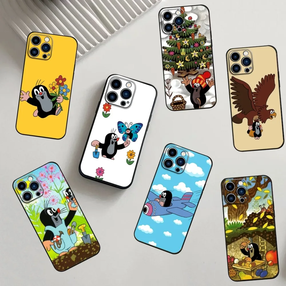 

The L-Little Mole Phone Case For iPhone 16,15,14,13,12,11,Pro,X,XS,Max,XR,Plus,Mini Soft Silicone Black Shockproof TPU