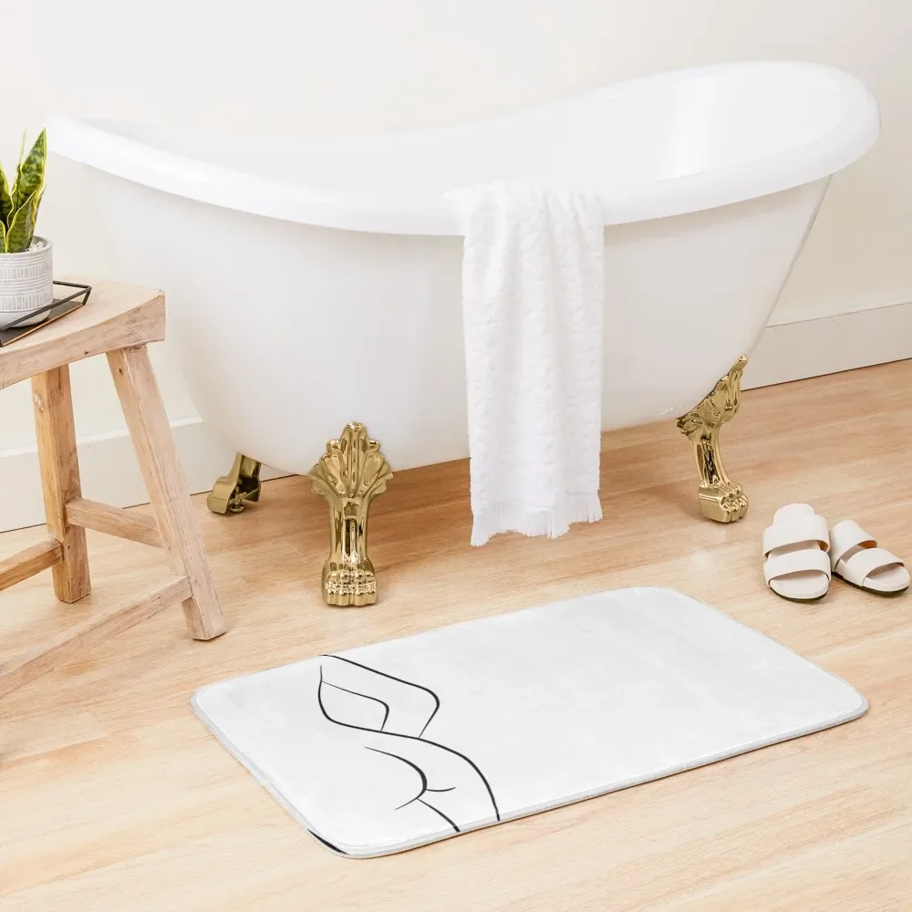 

Woman Body Silhouette Line Drawing - Hello Helena Bath Mat Floor Toilet Non-Slip And Washable Kitchen Mat