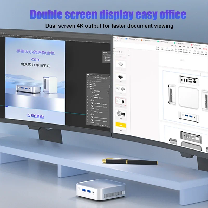 Mini PC Twin Lake N150 with 8GB DDR4 3200MHz 512GB SSD Windows 11 WiFi 5 - Desktop Computer for Office And Gaming