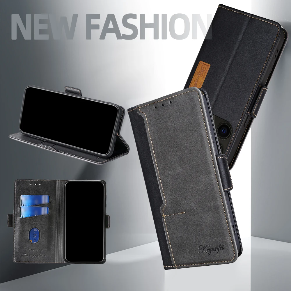 Business Leather Flip Phone Case for Samsung Galaxy A57 A37 A27 A17 A07 A56 A36 A26 A16 A06 A55 A35 A15 A54 Protective Cover