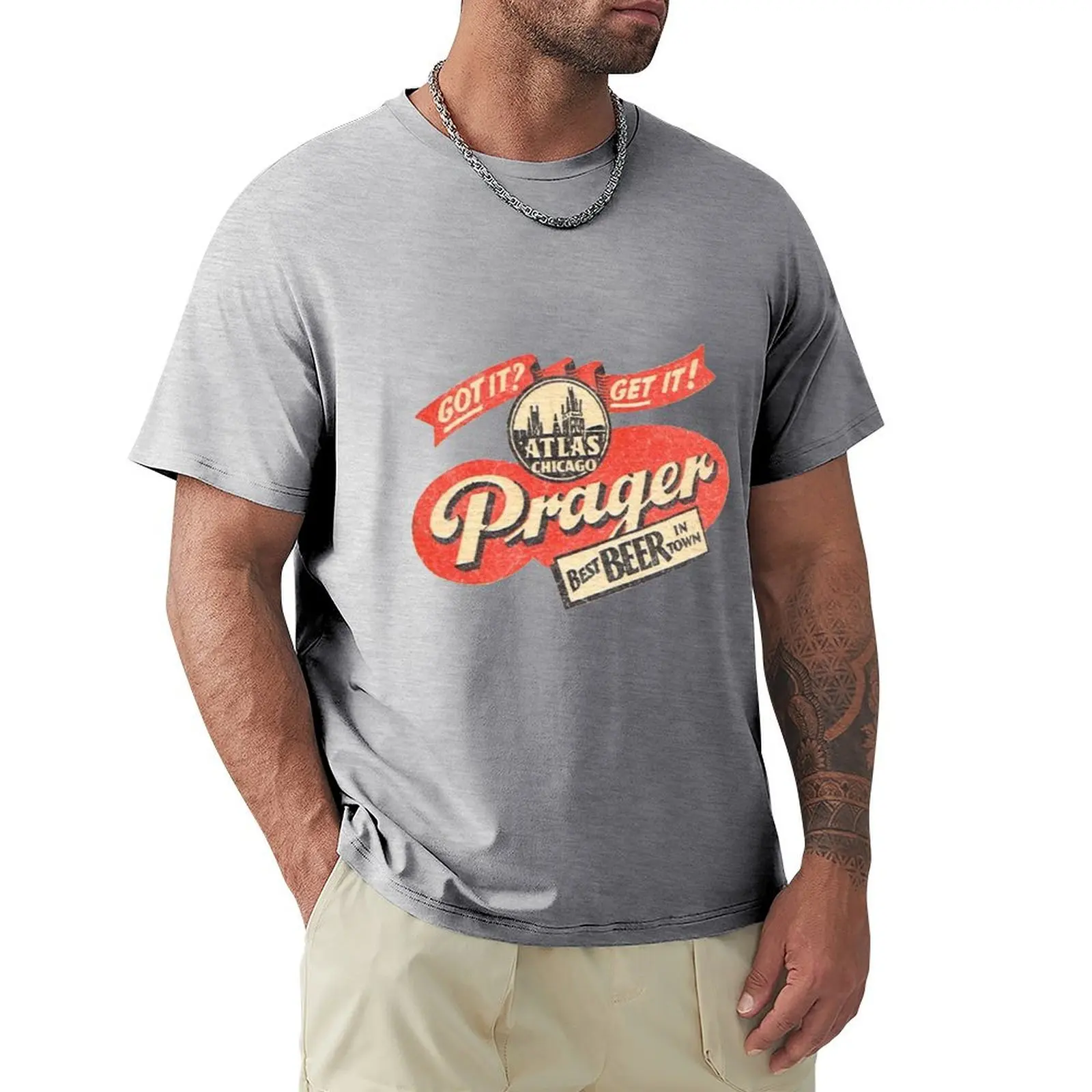 Prager Beer T-Shirt summer tops plus sizes mens t shirts pack