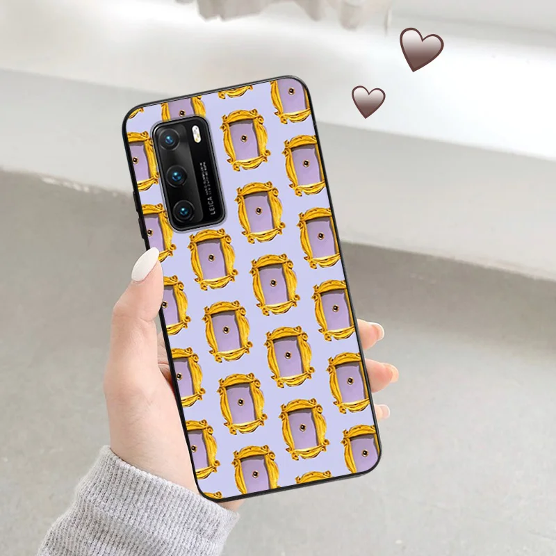 Matte Soft Phone Case for Honor X7 b X8 X9 X6 a 90 70 Magic5 Friends Central PERK Coffee Huawei P40 P30 P20 P Smart Black Cover