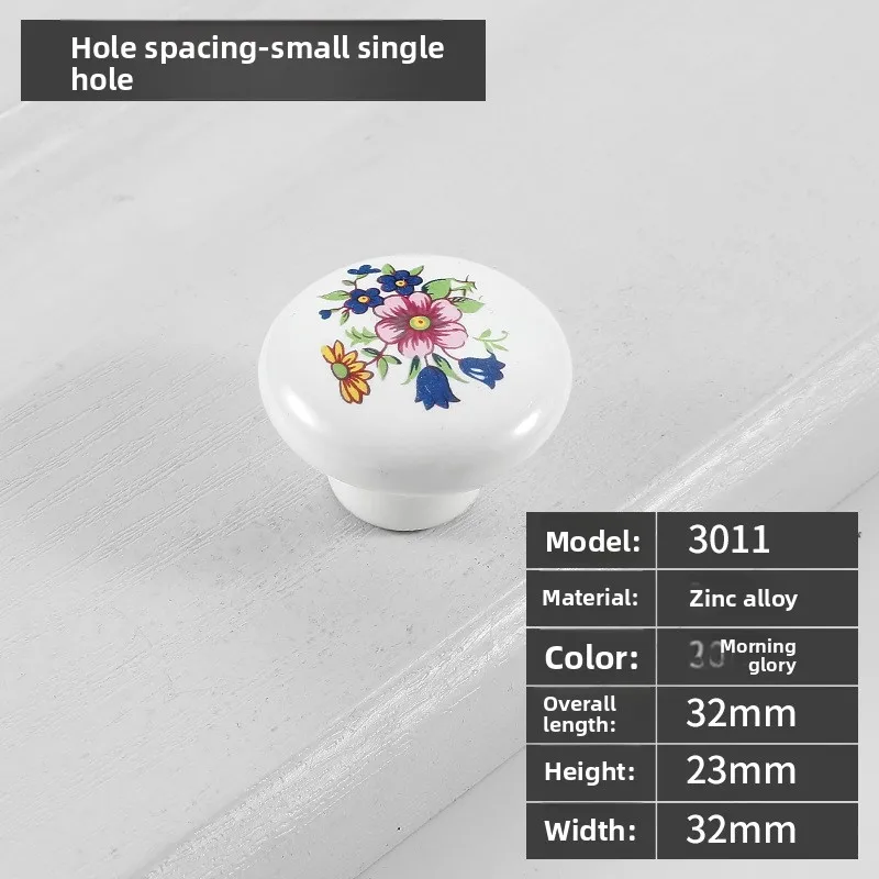 Modern Minimalist White Round Ceramic Single‑Hole Cabinet Knob New European‑Style Pull Handle Drawer Wardrobe