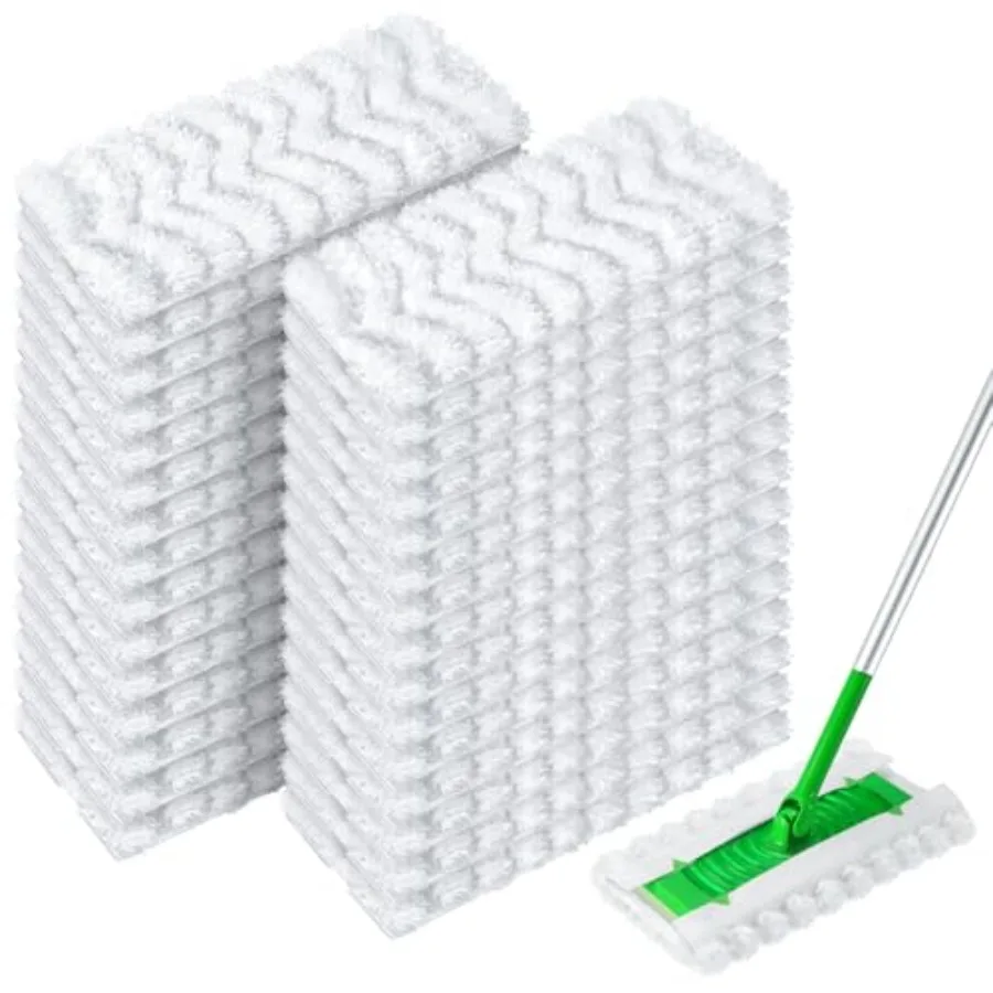 

Dry Mop Pads for Swiffer Sweep and Mop, Heavy Duty Pet Dry Sweeper Refills, Sweeping Cloths for Cleaning Hardwood Floor Dust an