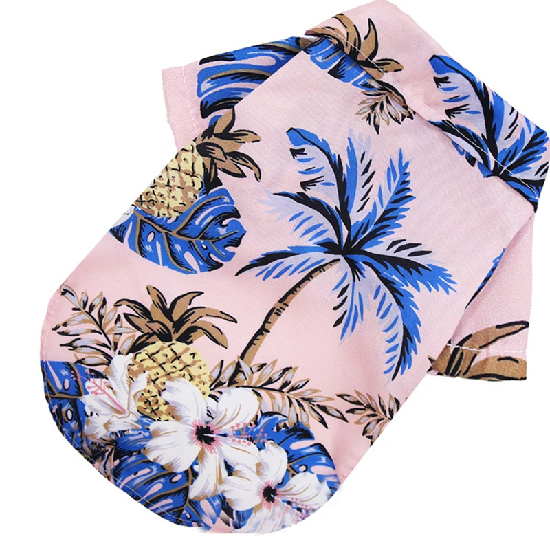 Spring And Summer Small And Medium Dogs Beach Pineapple Shirt Hawaiian pet Dogs Cats Pets Basketball Clothes Sunshade Hat