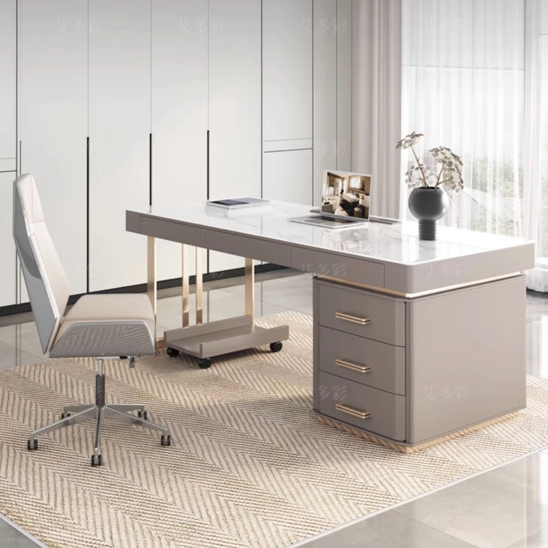 Modern Light Luxury Office Desks Simplicity Slate Computer Design Office Desks Study Mesa Escritorio Working Equipment QF50OD