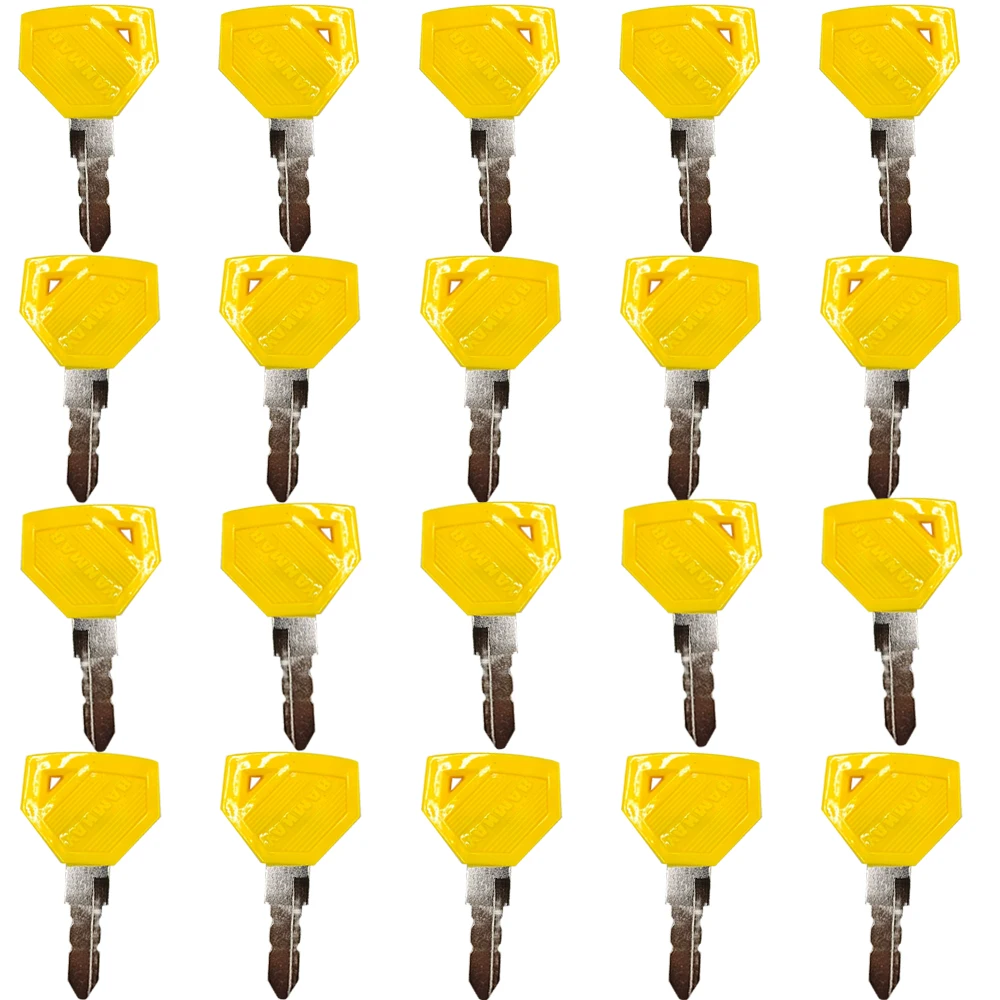 20/10/5/2/1 قطعة مفتاح إشعال جديد 52160 مفاتيح لـ Yanmar Excavator Grader Dozer (أصفر) #6