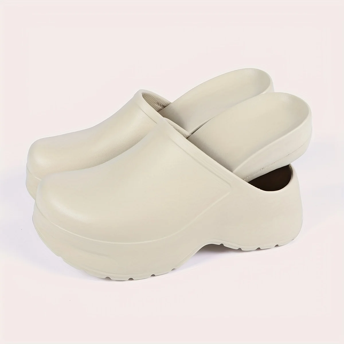 Women's Solid Color Closed Toe Mules Clogs Breathable Side Openings EVA Thick Sole designer shoes