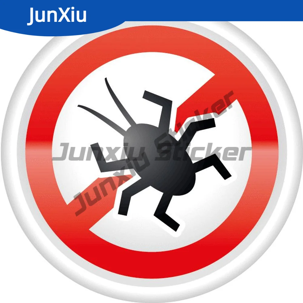 

Ban Stop Sign No Insects Car Sticker Cover Scratches Decoration For Suv Bumper Laptop Speedboat Rear Windshield Waterproof Exter