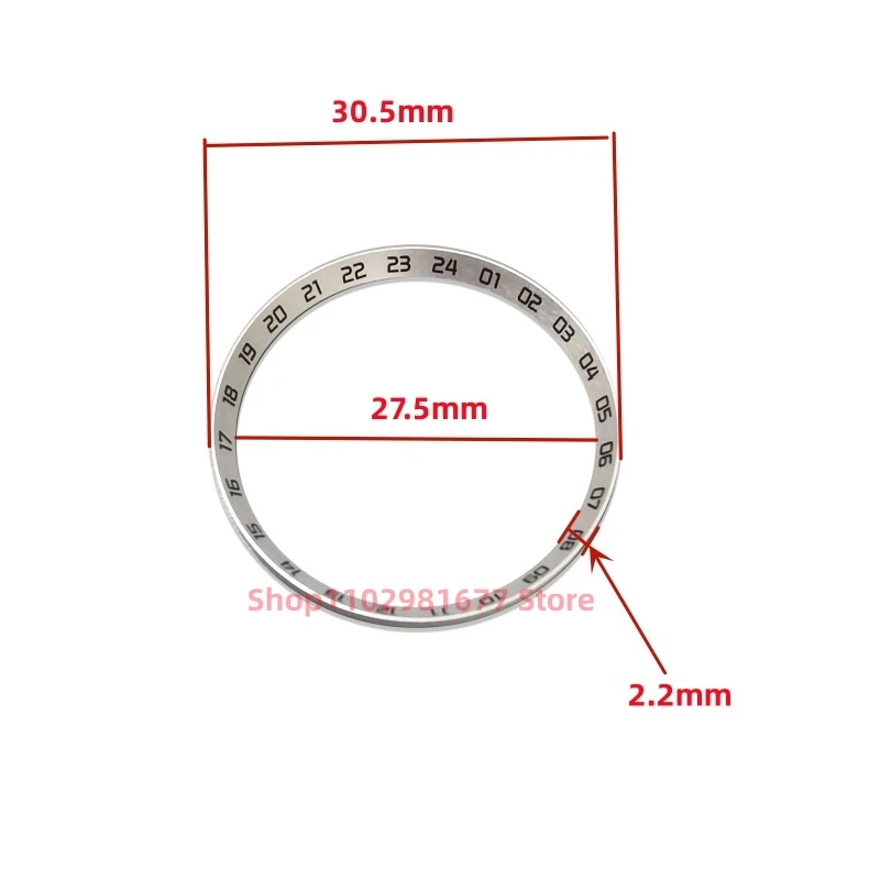 SKX007 30.5mm Watch Parts Copper White Red Green Blue Chapter Ring 24Hours Index Fit For SKX007 SKX009 SKX013 NH35 NH36 Movement