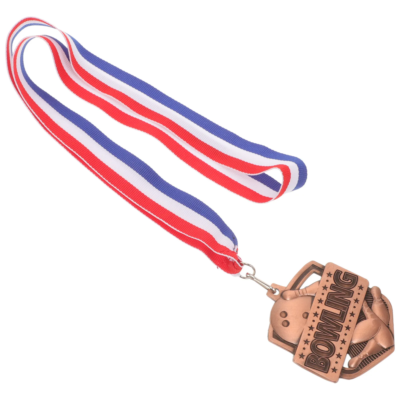 Zinc Alloy Bowling Medal Decorative Round Hanging Medal Sports Award Prize for Competitions Parties Games Reward