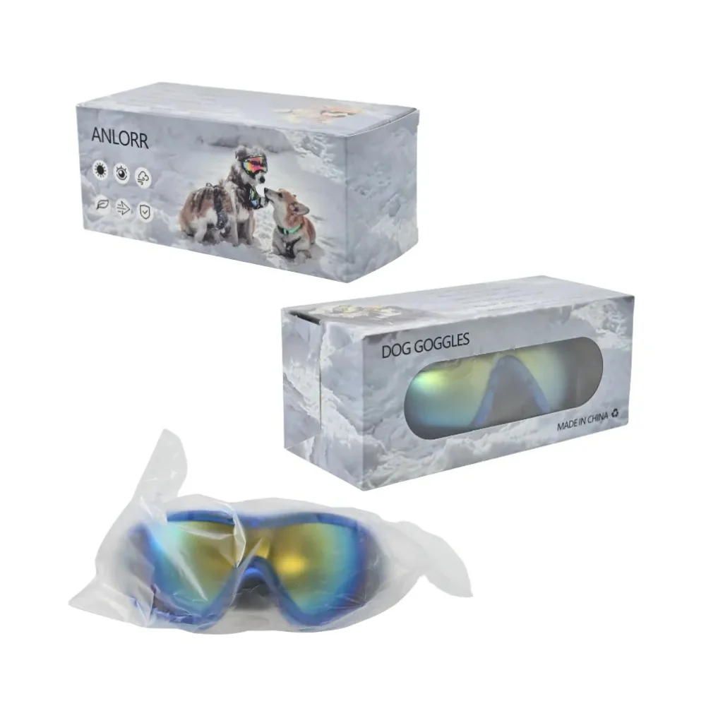 15PCS/Carton Dog Goggles UV Protection Pet Sunglasses Windproof Eye Protection Adjustable Outdoor Eyewear for Dogs 4 Colors Mixed
