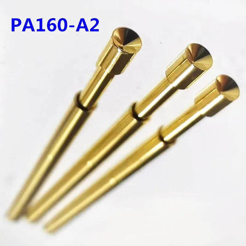 

100PCS Gold Plated PA160-A2 Cup Head Spring Test Probe Outer Diameter 1.36mm Length 24.5mm PCB Pogo Pin