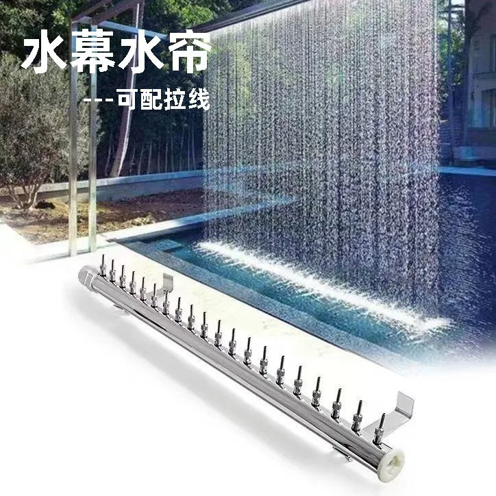 Linear curtain curtain Fountain waterfall  outlet Stainless steel rain curtain fountain