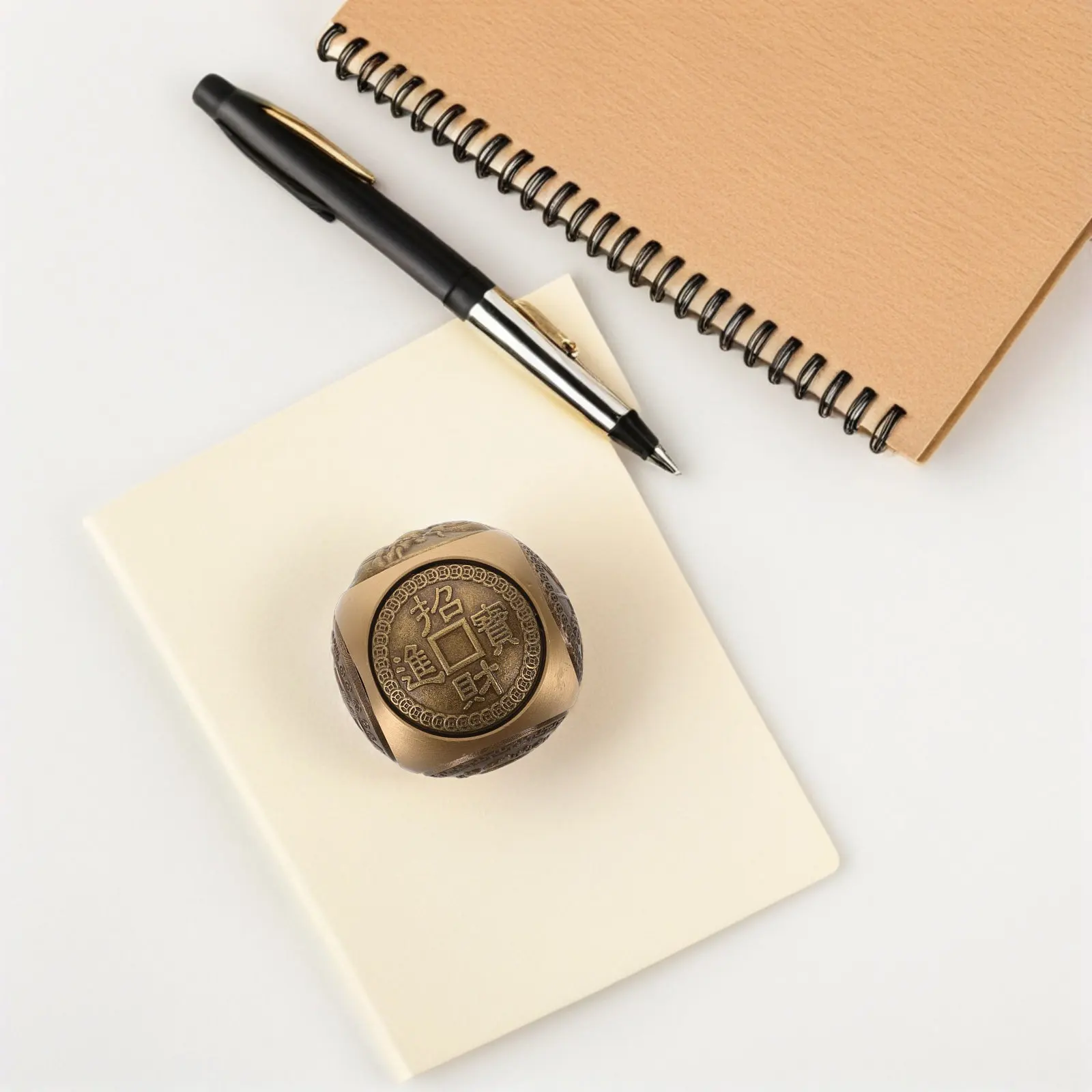 Classic Brass Baoding Ball Feng Shui Hand Exercise Tool Meditation Hand Massager Palm Training Sphere Weighted Grip Strength