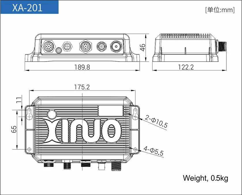 XINUO XA-201 نظام التعريف التلقائي البحرية البحرية AIS فئة B محول المستجيب المدمج في WIFI عن طريق تطبيق الهاتف