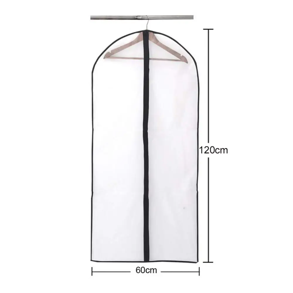3Pcs Clothing Covers Clothes Dust Cover Transparent Thickened Washable Household Dust Cover Coat Suit Cover Hanging Clothes Bag