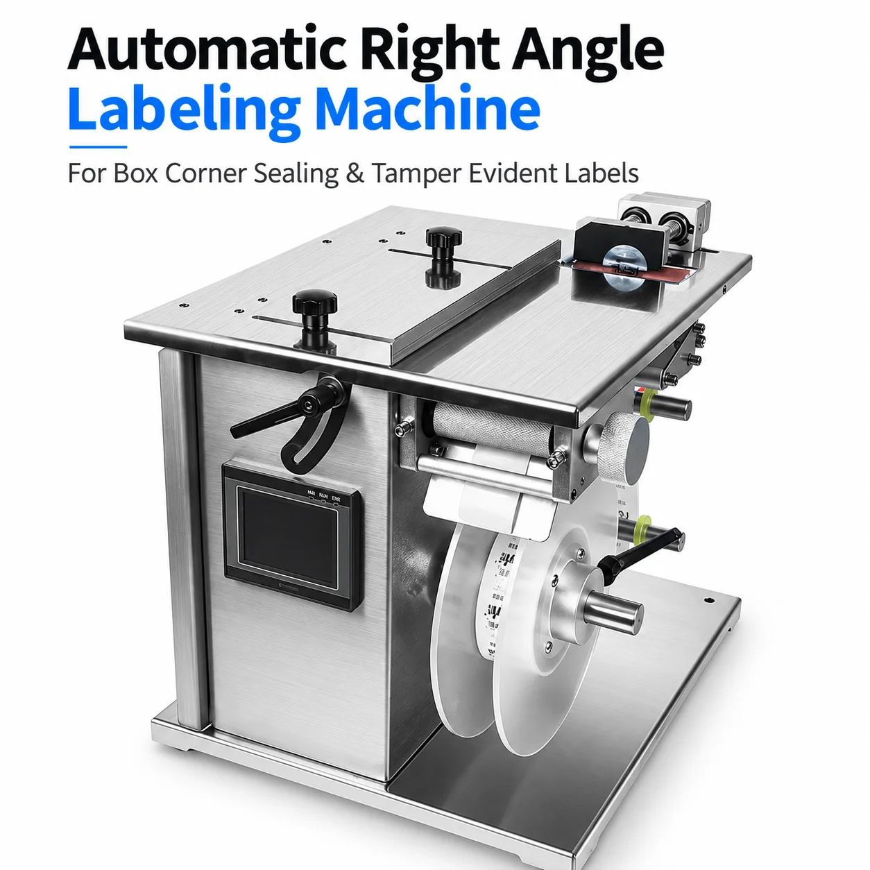 AOLIVIYAa Automatic 90 Degree Corner Labeling Machine Box Seal Sticker Applicator Tamper Evident Packaging Labeler For Cartons