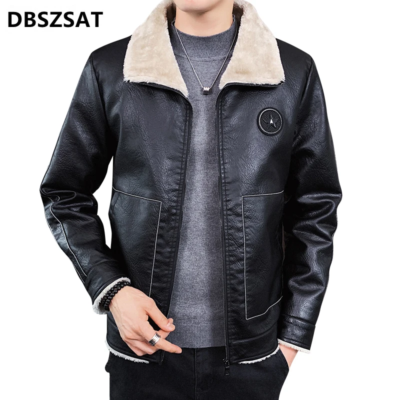 

Winter Autumn Zipper Stand Windproof Leather Coat Motorcycle Jacket Mens Slim Fit Short-Coat Collar PU Jackets PU Leather Jacket