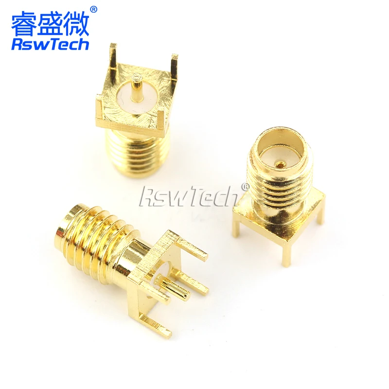 SSMA-KE RF Outer Screw Inner Hole PCB Soldering Board Socket Mini SMA Female Connector