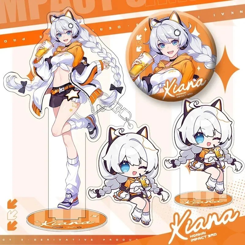 Game Honkai Impact 3rd X Elysia COCO Joint Cosplay Thema Sets Kiana Stand Badge Sleutelhanger Anime Cartoon Accessoires Kerst Geschenkdoos