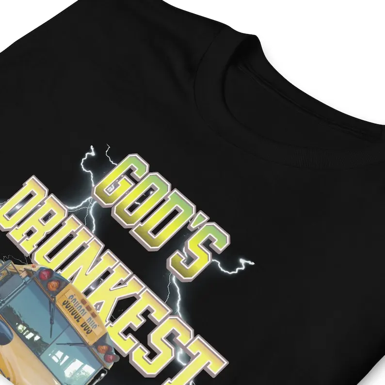 Amazing God's Drunkest Driver T-shirt,funny meme shirt, bus driver tee,Funny Gift,Unisex Offensive T-Shirt,School tee,Funny Tee