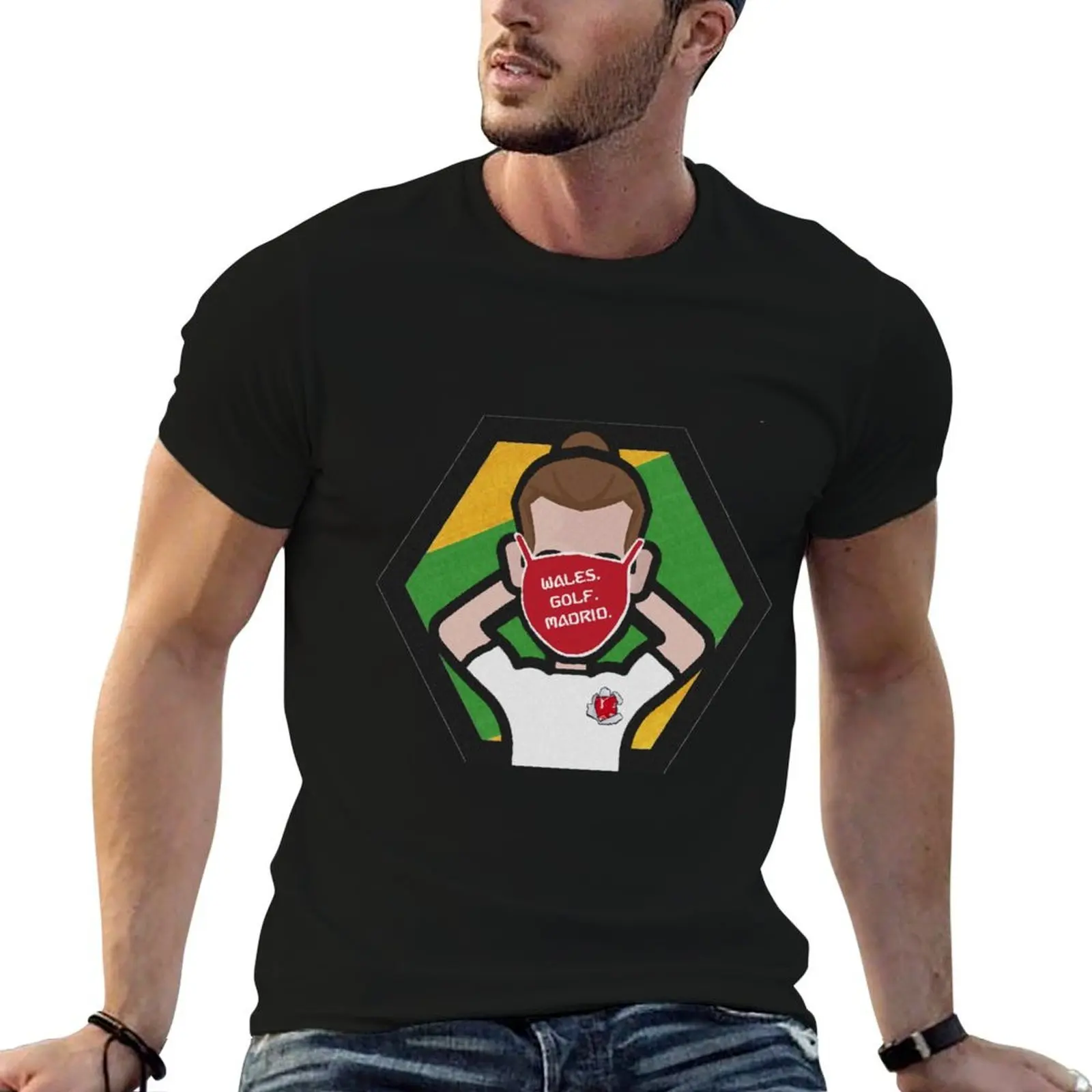 Unbothered Bale. Wales, Golf, Madrid T-Shirt Minimalist Casual Short Sleeve Top