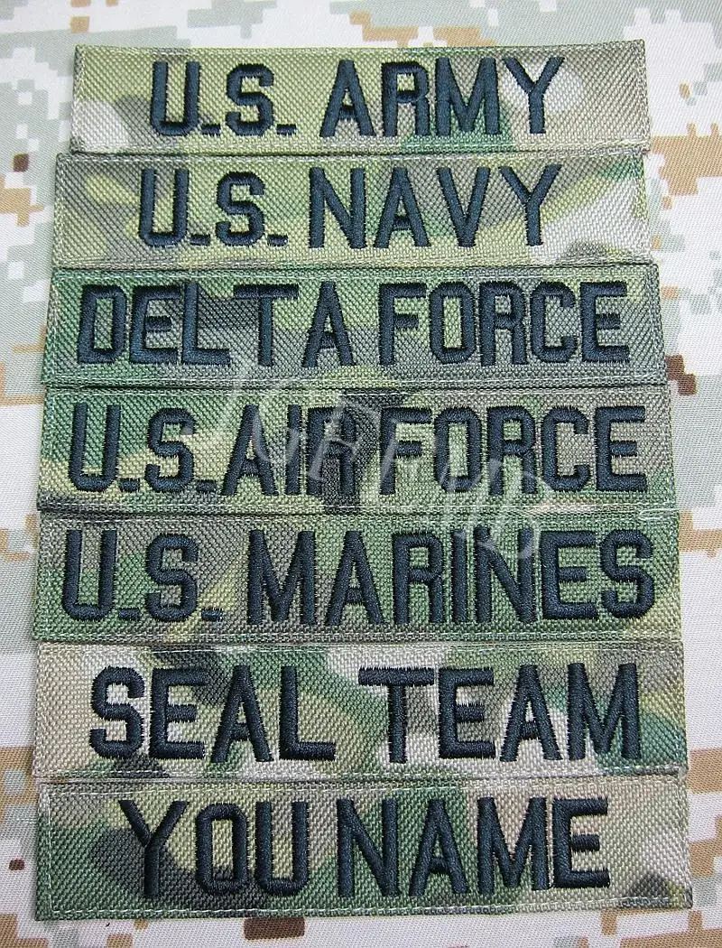 Nylon Multicam Custom Name tapes Chest Tapes Services Tapes morale tactical military  Embroidery patch Badges