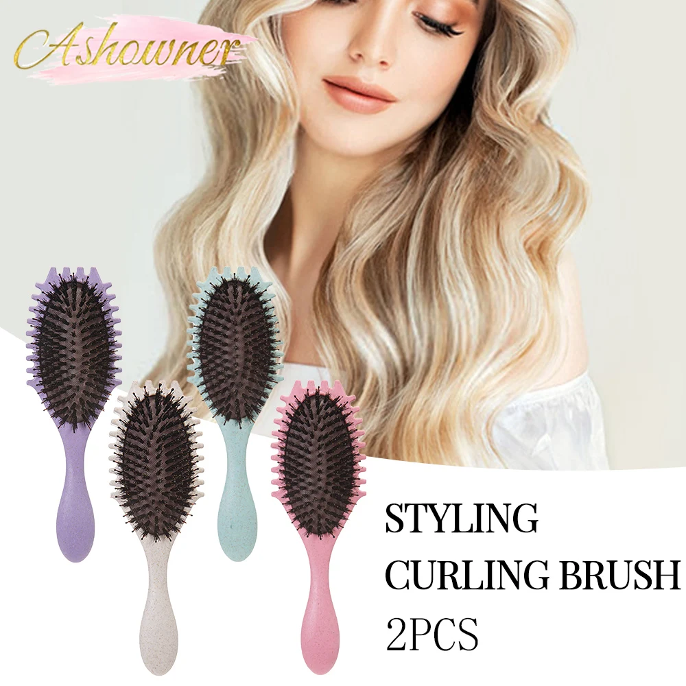 

Bounce Hollow Combs Curl Define Styling Brush Durable Smooth Hair Fluffy Comb Massage Home Hair Styling Tool Combs For Woman