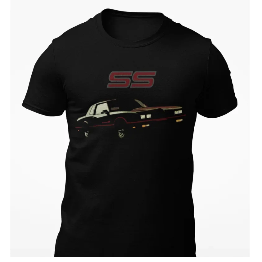 86 Monte Carlo SS Classic Vintage Car T-Shirt Short Sleeve Casual 100% Cotton O-Neck Summer Mens T-shirt Size S-3XL