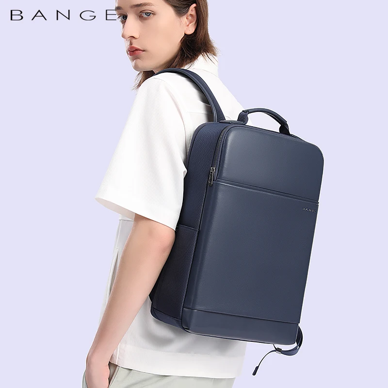 BANGE 2023 New Design Large Capacity USB Rechargable Travel Backpacks Men 15.6 in Laptop Backpack Waterproof Bag for Male