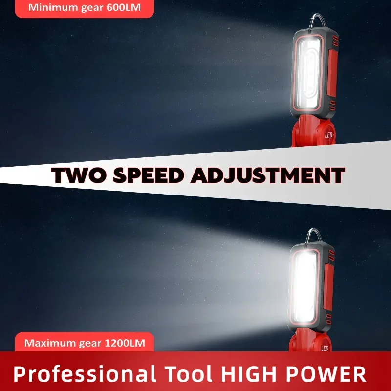 ميلووكي M18 LED ضوء العمل السوبر مشرق 90 درجة كليب على ضوء ليثيوم كشاف ضوء الإضاءة في الهواء الطلق التخييم بطارية 20 فولت