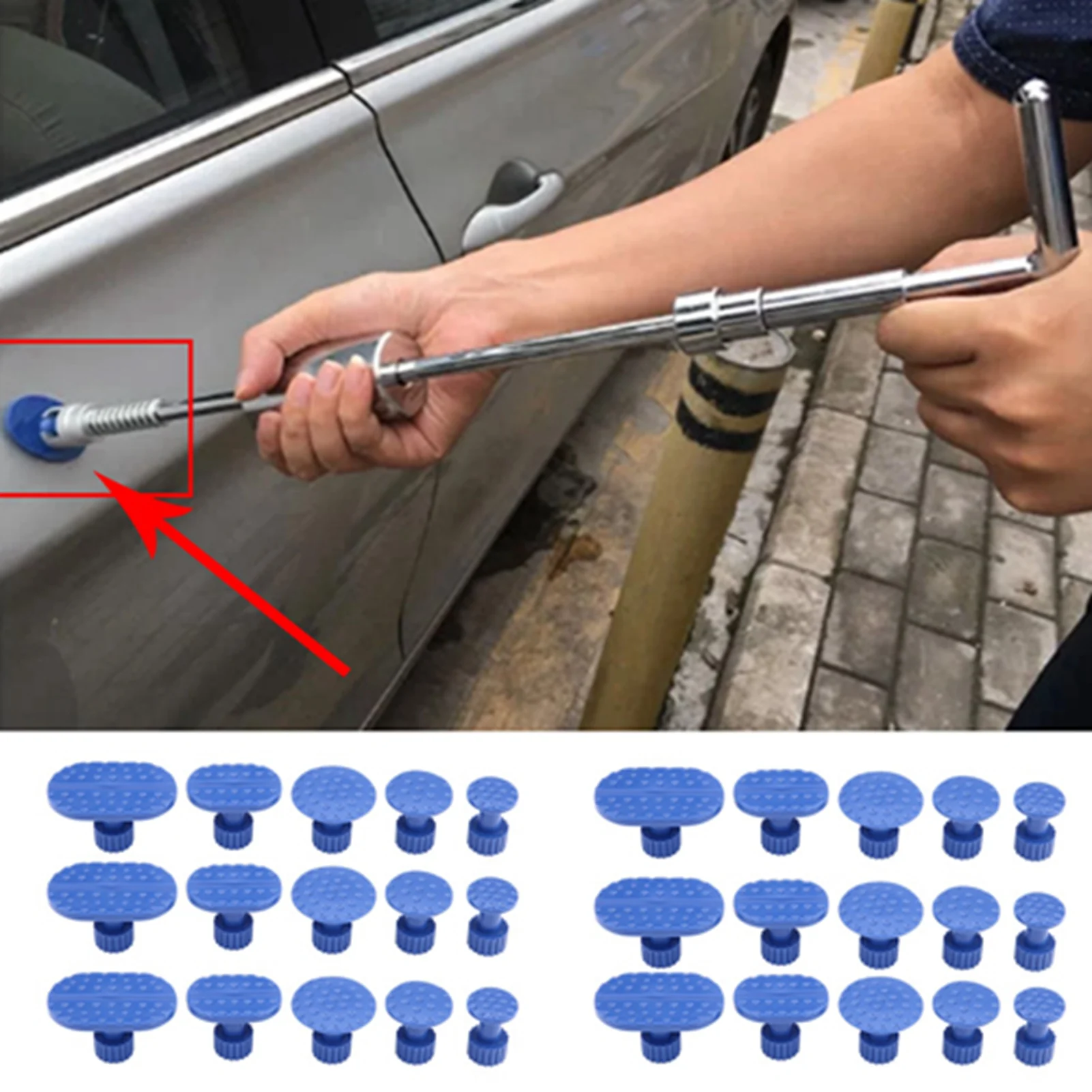 30pcs Car Body Dent Removal Pulling Tabs Paintless Repair Tools Glue Puller Tabs