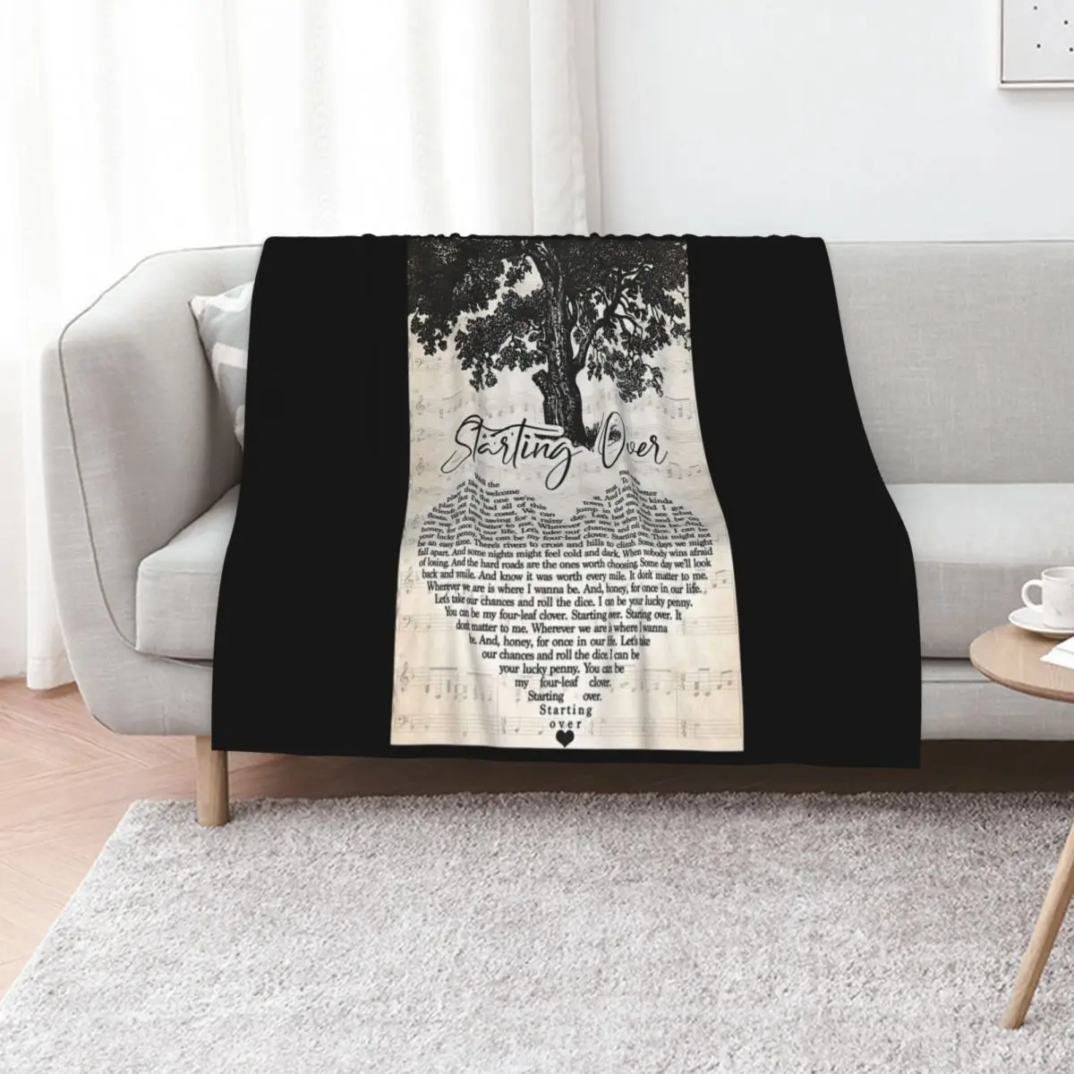 Chris Stapleton – Starting Over Lyrics Throw Blanket Sleeping Bag decorative Blankets For Bed Soft Blankets For Baby Blankets