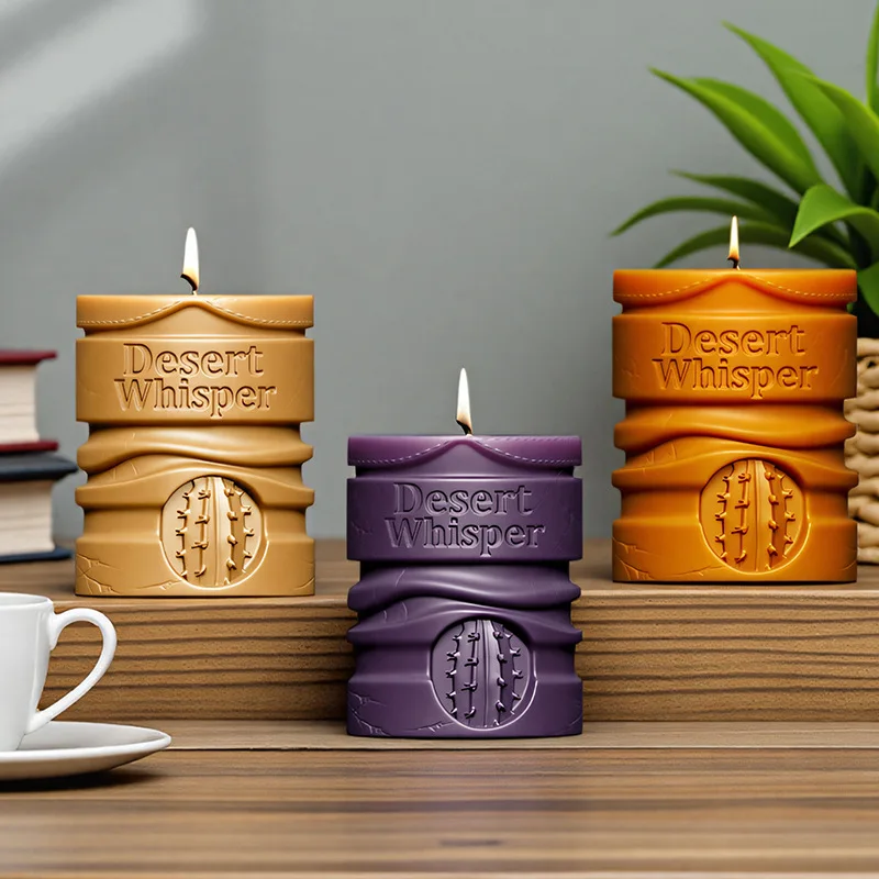 

3D Cylindrical Aromatherapy Candle Mold Creative Handmade Soap Gypsum Resin Mold DIY Chocolate Baking Mold