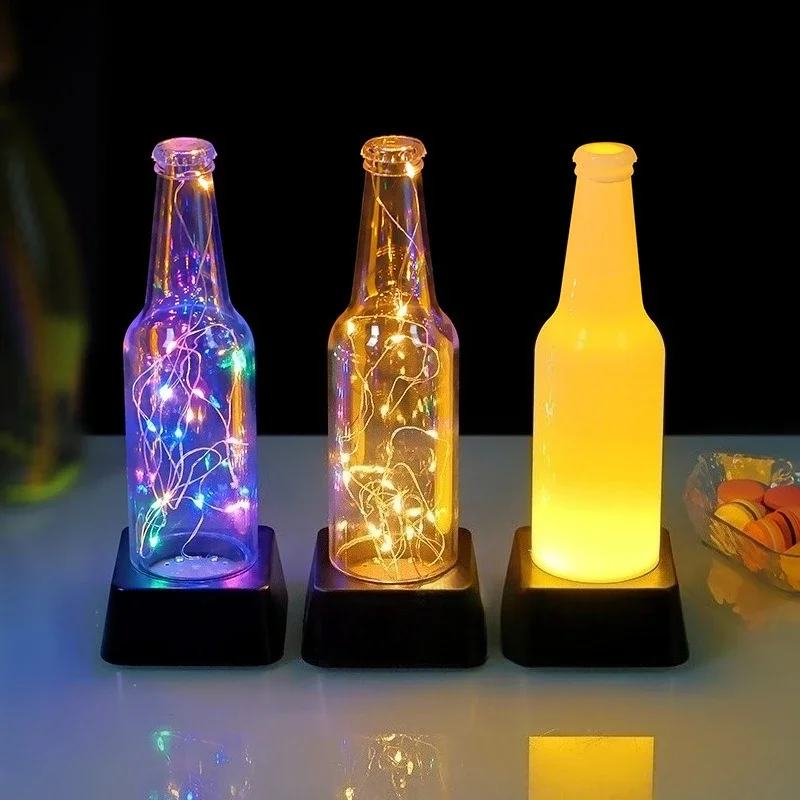 

Creative LED Rechargeable Table Lamp for KTV Bar Restaurant Vintage Bottle Night Light Atmosphere