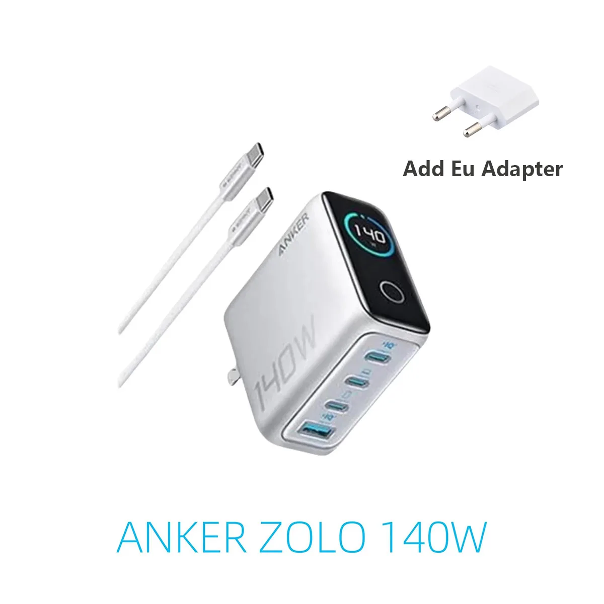 Anker Zolo 充電器 140W 3C1A PD3.1 CN Version Anker Zolo 140W Charger GAN Display PD PPS for iPhone