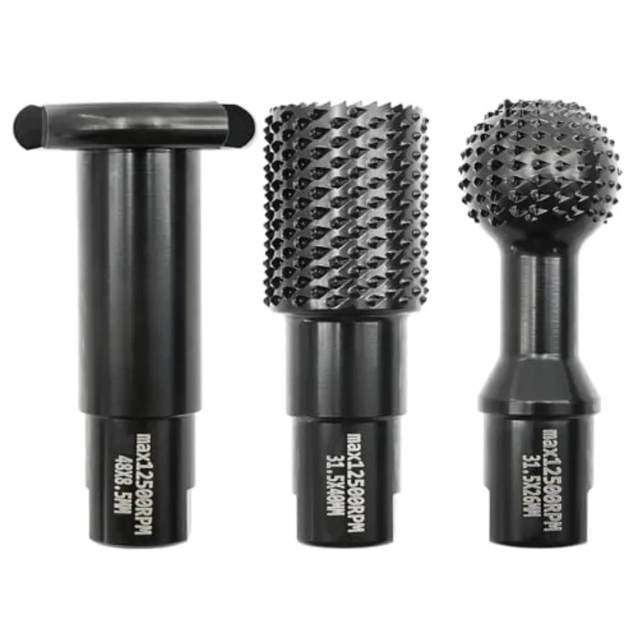 

Набор роторных фрез для деревообработки - 3 шт. фрез для резьбы по дереву, сверла, фрезы для фрезерования и нарезания пазов с резьбой 5/8"-11 для резьбы по дереву