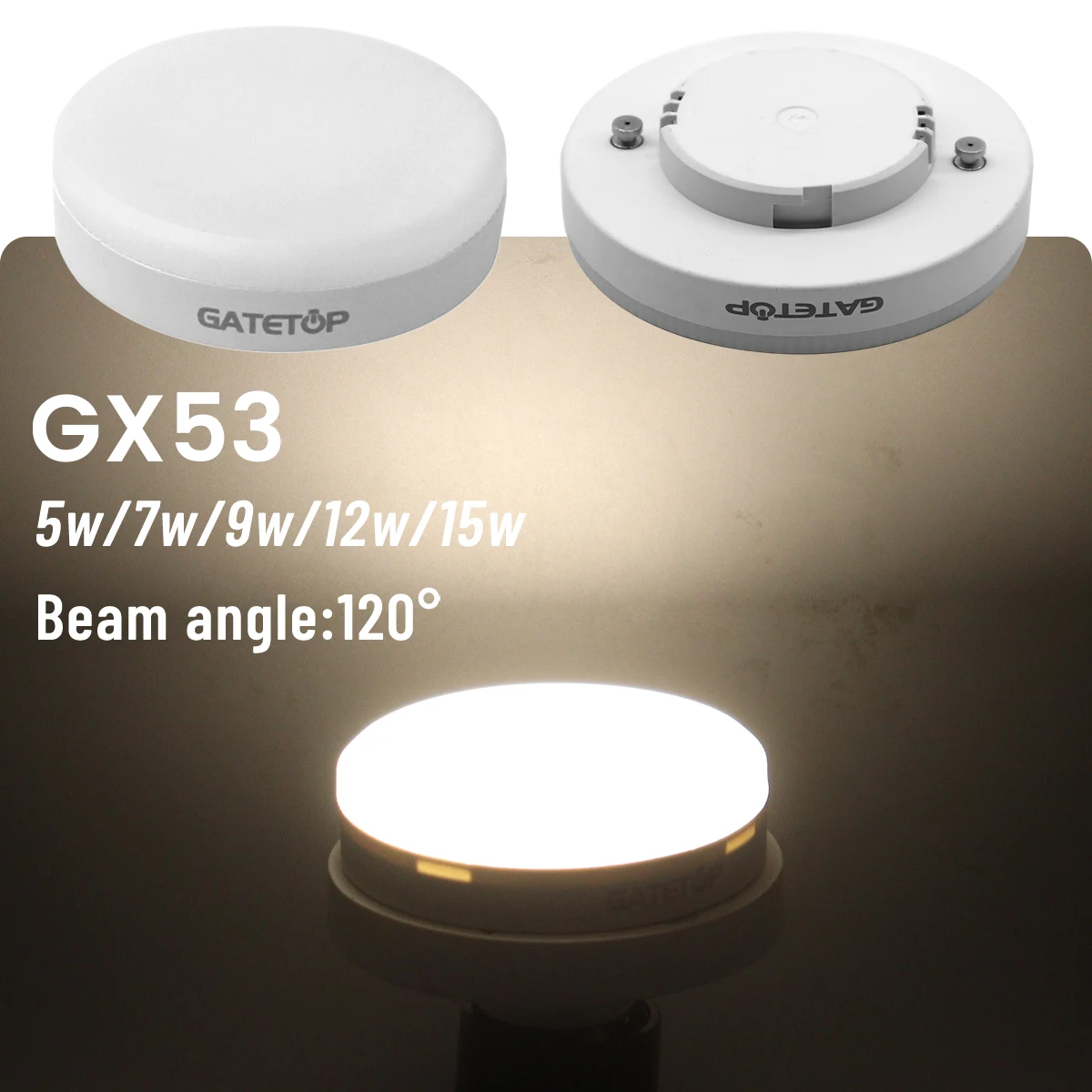 4-20PCS Hight Bright GX53 Bulb LED Spotlight AC85-265V 100lm/W 5W 9W 15W Daring Light Source Wardrobe Cabinet Light Daring