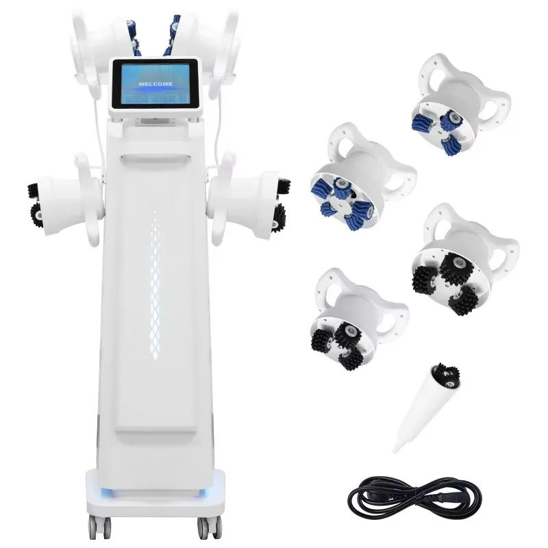 MultiFunction 360 Rotating Roller Massage Device 5 Handles Body Slimming Machine Quick Release Handle Smart Control Ergonomic