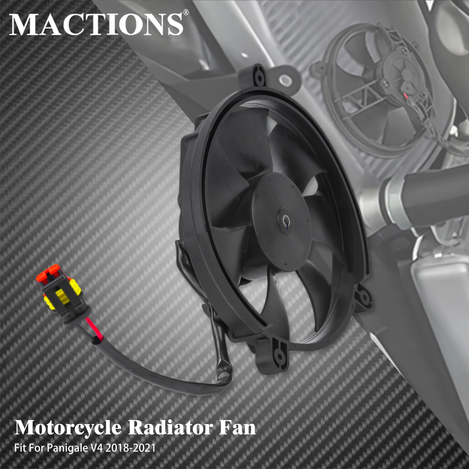 

Motorcycle 1PC Right Radiator Fan Plastic Cooler Electric Fan CoolFlow Fan For Panigale V4 2018 2019 2020 2021