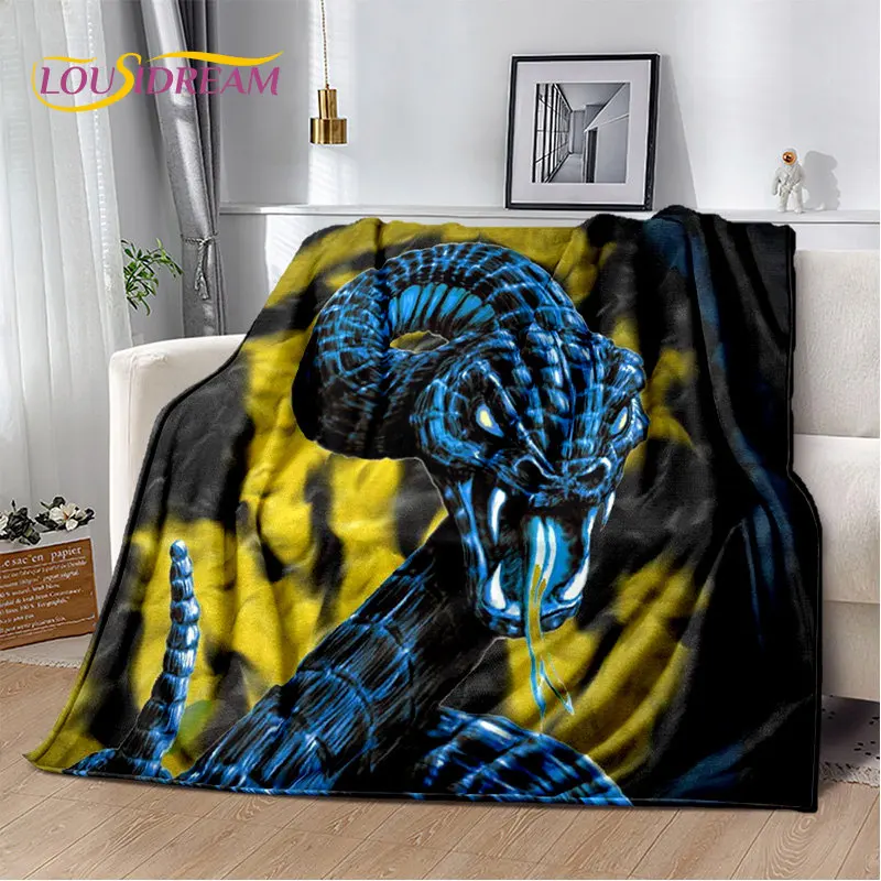 Gothic Horrible Snake Serpent Soft Plush Blanket,Flannel Blanket Throw Blanket for Living Room Bedroom Bed Sofa Picnic Cover Kid