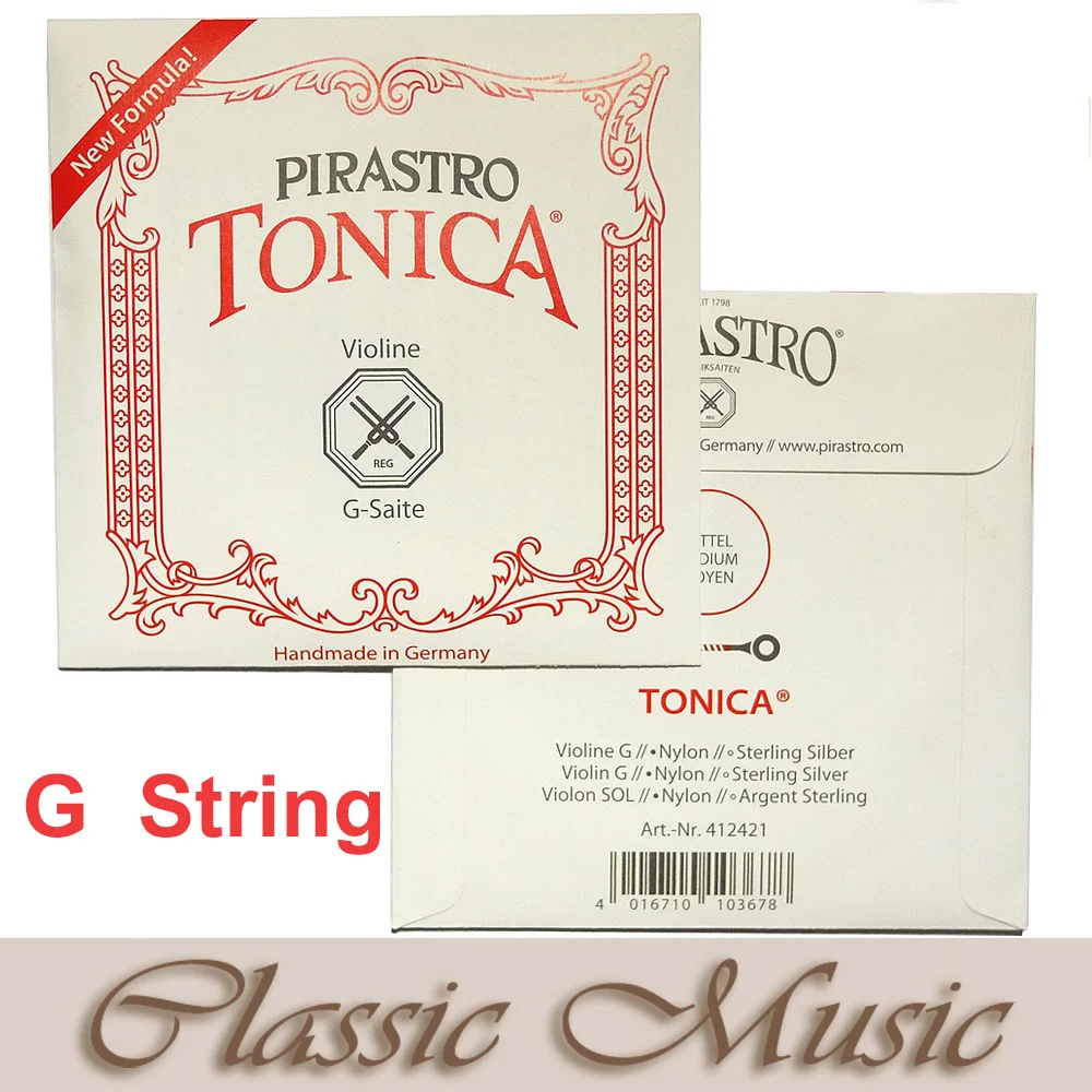 Pirastro 2 Best In 1 Set (412027) violin strings, Tonica A,G D & Gold Label E String, Ball end ,Made in Germany