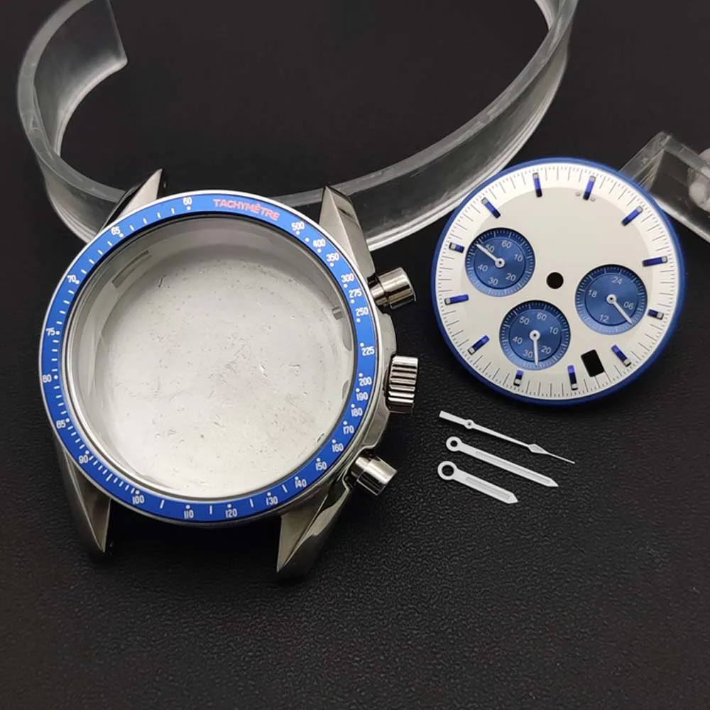 New 40mm Waterproof Case For VK63 Calibre Case Watch Accessories 20mm Strap, 32.5mm Aseptic Dial