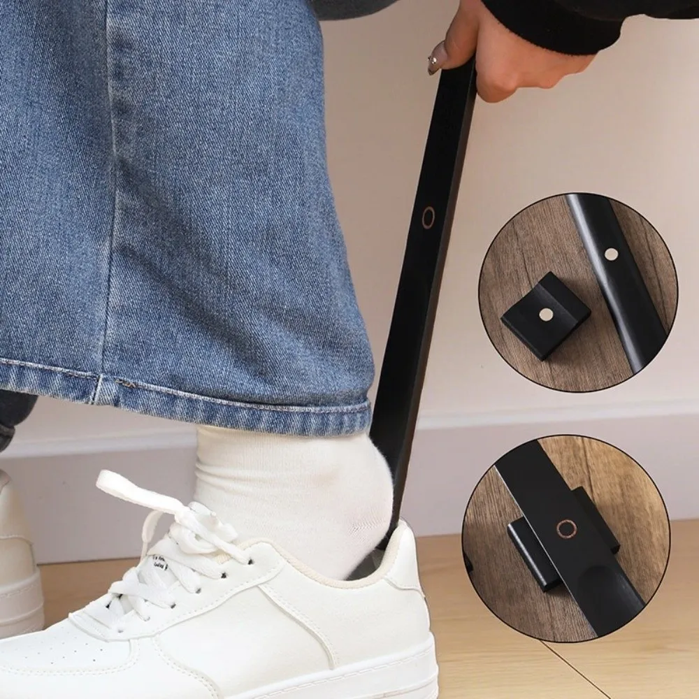 Creative 30/55cm Magnetic Shoehorn Flexible No-Bend Shoe Puller Wooden Handle Long shoe Lifter for Elderly, Pregnant Women